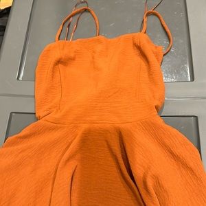 Rust color tie back romper